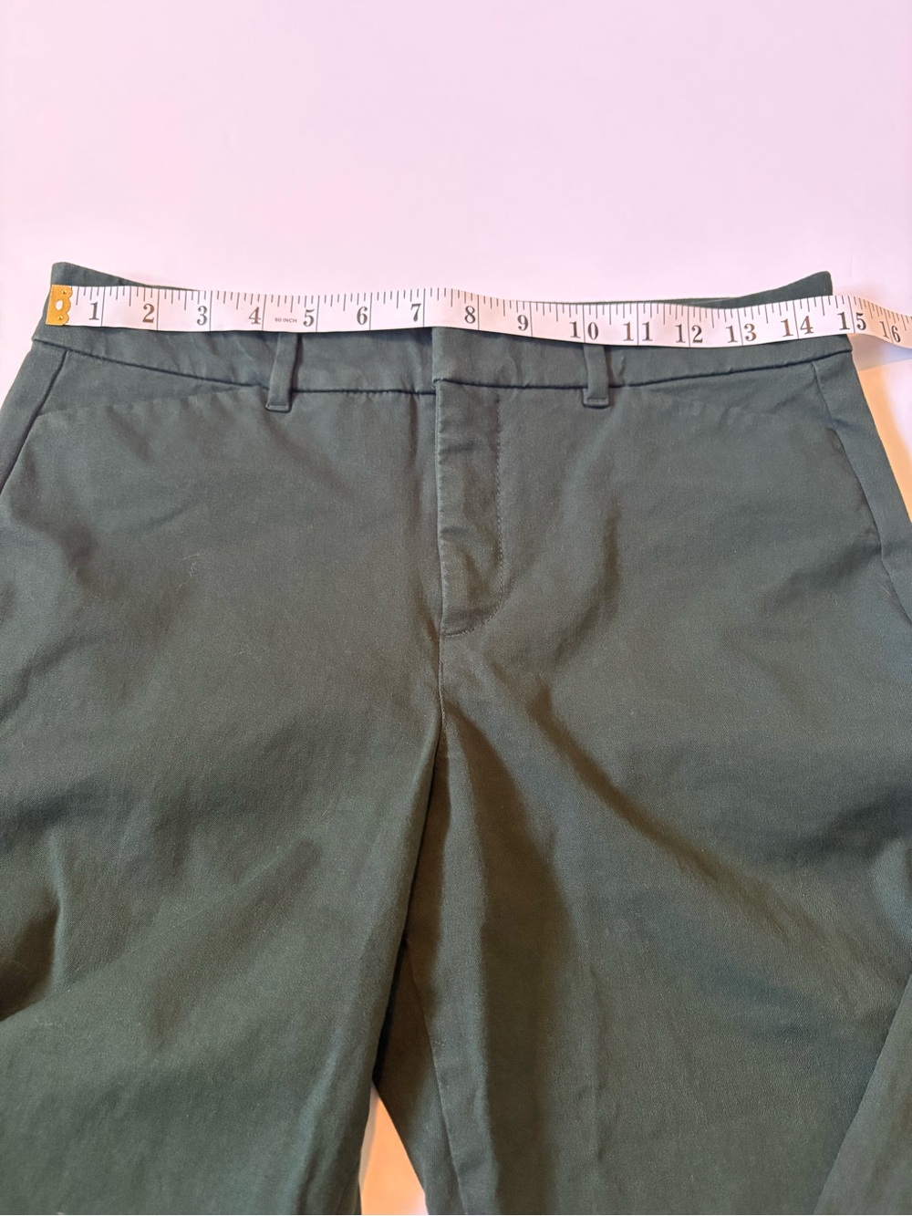 Old Navy Dark Green Pixie Flare Pants women’s Sz 8. - Picture 5 of 12